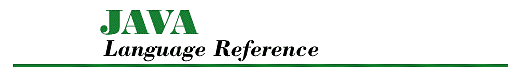 Java Language Reference