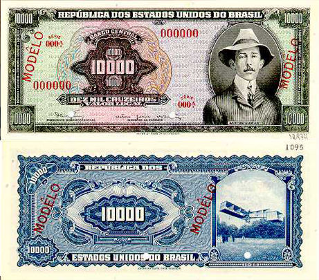 Personalidades nas notas de dinheiro brasileiras: Santos Dumont (1873-1932)