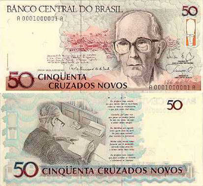Personalidades nas notas de dinheiro brasileiras: Carlos Drummond de Andrade (1902-1987)