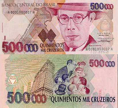 Personalidades nas notas de dinheiro brasileiras: Mário de Andrade (1893-1945)