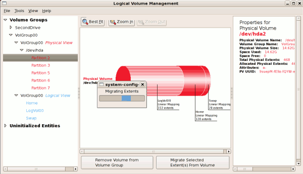 Migrating extents in progress Migrating extents in progress