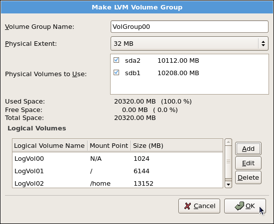 Pending Logical Volumes Pending Logical Volumes