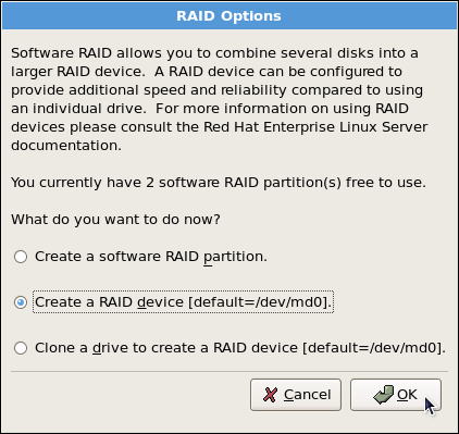 RAID Options RAID Options