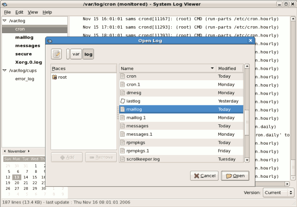 Adding a Log File Adding a Log File