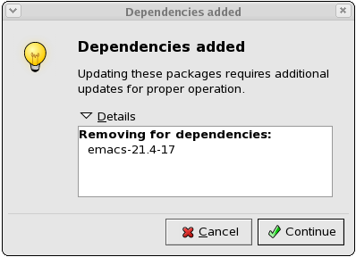 Package dependencies: removal Package dependencies: removal