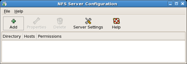 NFS Server Configuration Tool NFS Server Configuration Tool
