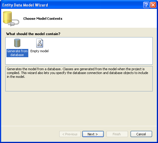 Entity Data Model Wizard Screen
 1
