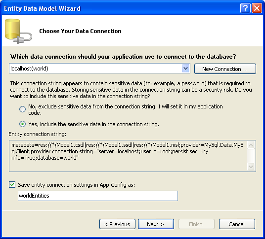 Entity Data Model Wizard Screen
 2
