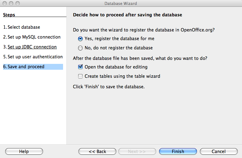 After Connecting to the
 Database