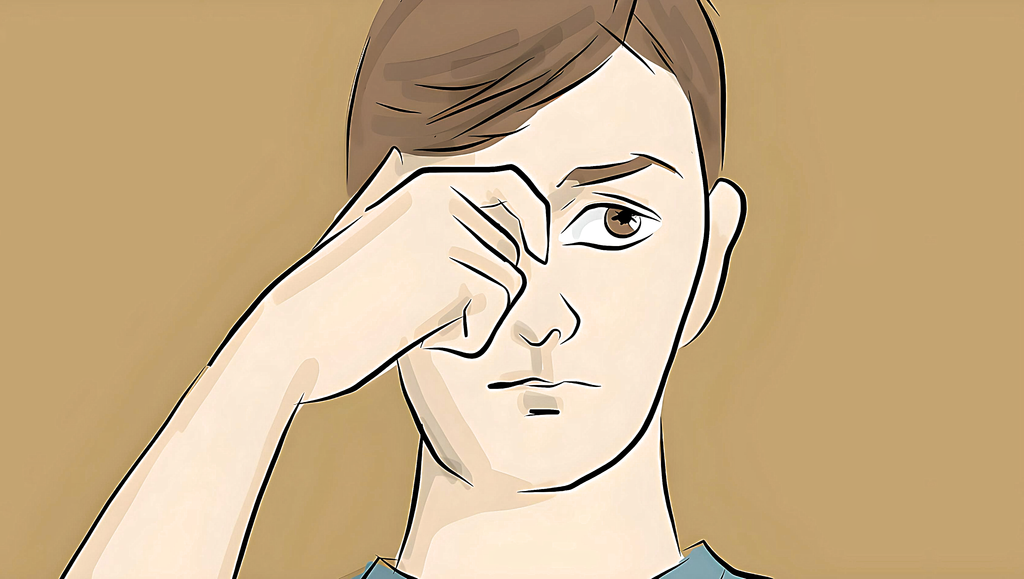 Coçar os olhos quando alguém está falando