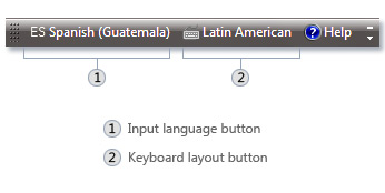 Picture of the Language bar