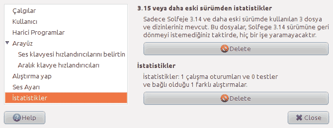 Tercihler penceresindeki 'Ses ayarı' sayfasının ekran görüntüsü.