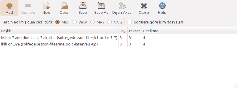 Eğitim seti düzenleme penceresinin ekran görüntüsü.