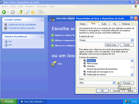 Adicionar efeitos sonoros