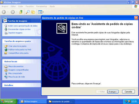 Solicitando impressões on-line