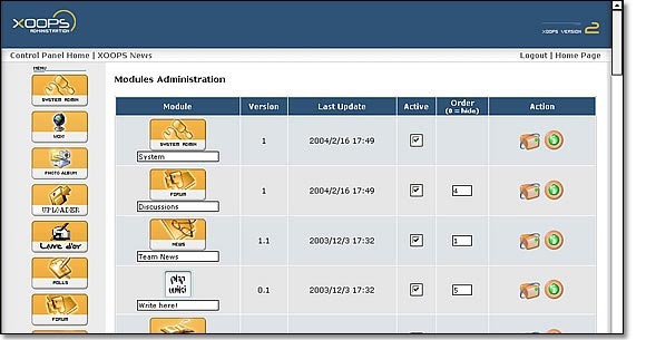 Module installation and deinstallation is an easy process in the admin side of XOOPS
